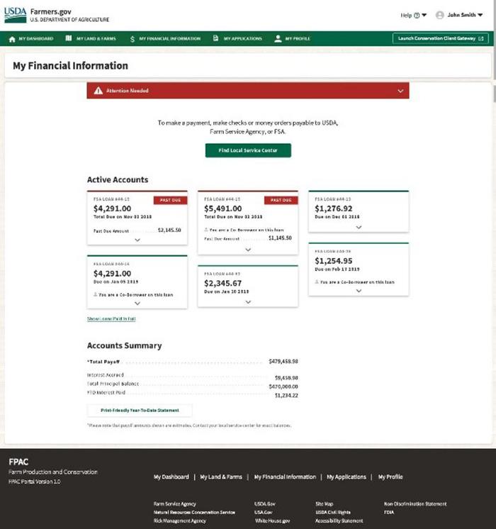 New Farmers.gov Feature Enables USDA Customers to Manage Farm Loans Online