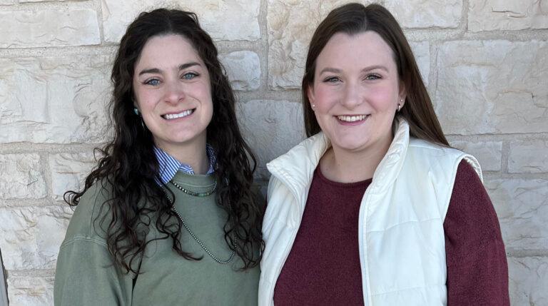 Clark and Sipes outside Texas Wheat office.