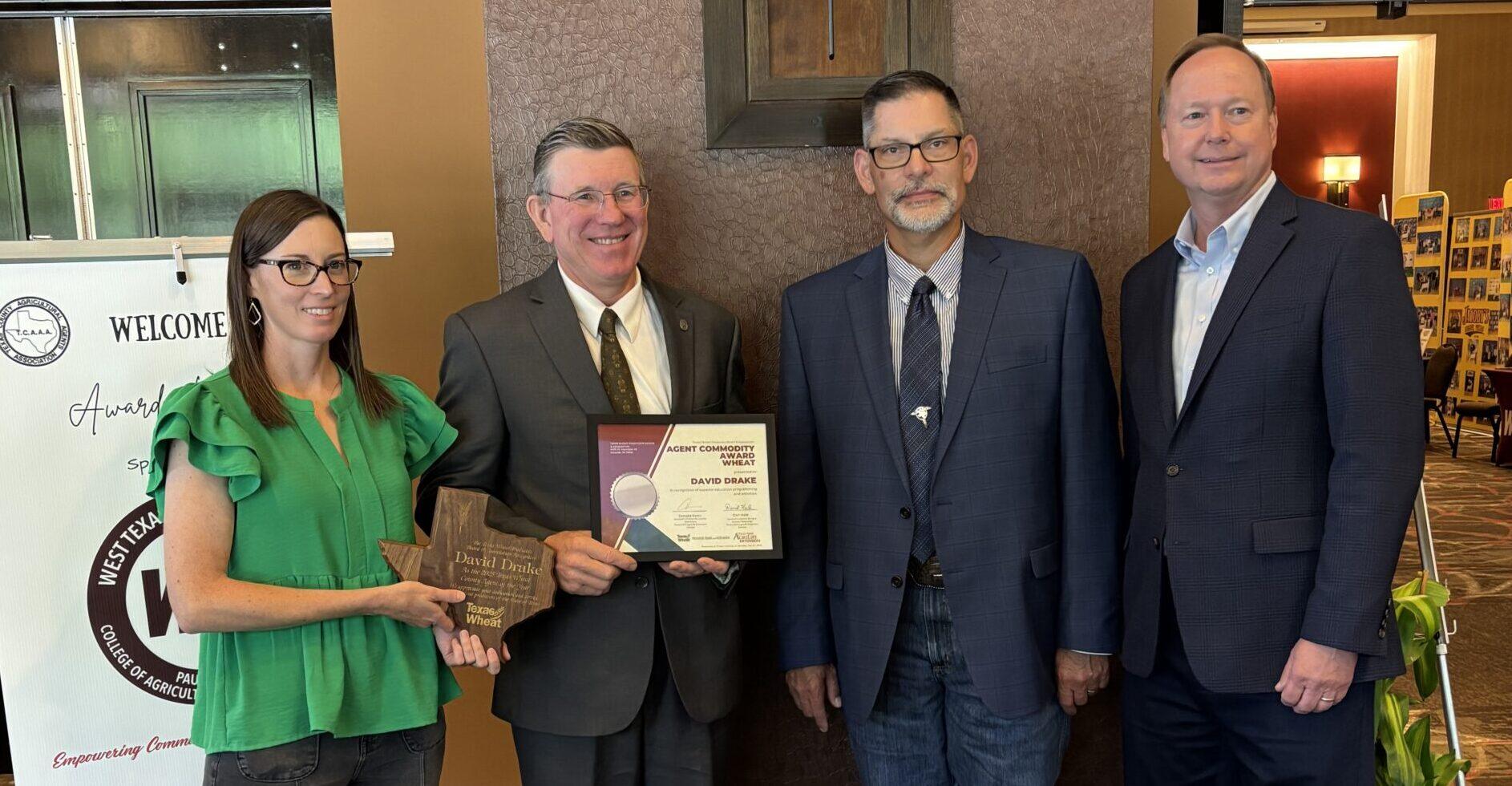 Drake Recognized as Texas Wheat County Agent of the Year