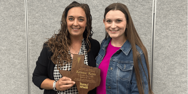 Keys Recognized as Texas Wheat Agent of the Year